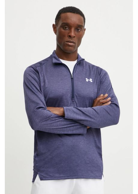 Under armour hanorac de antrenament tech vent culoarea maro melanj 1382184