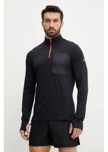 Under armour hanorac launch trail culoarea negru neted 1383244
