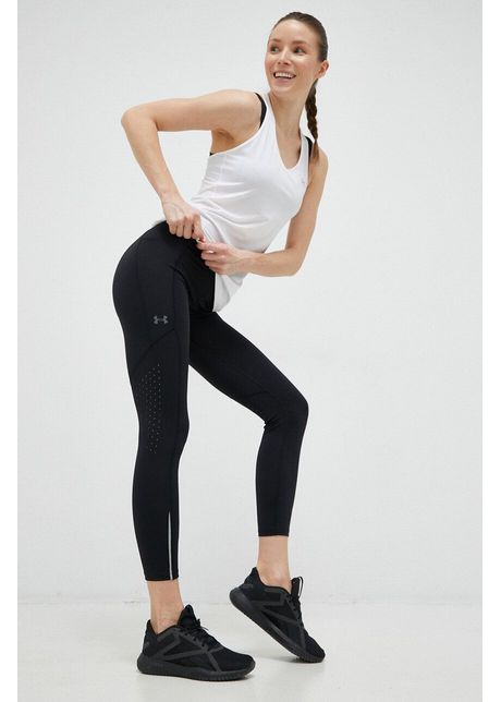 Under armour leggins de alergare fly fast 3 0 femei culoarea negru neted