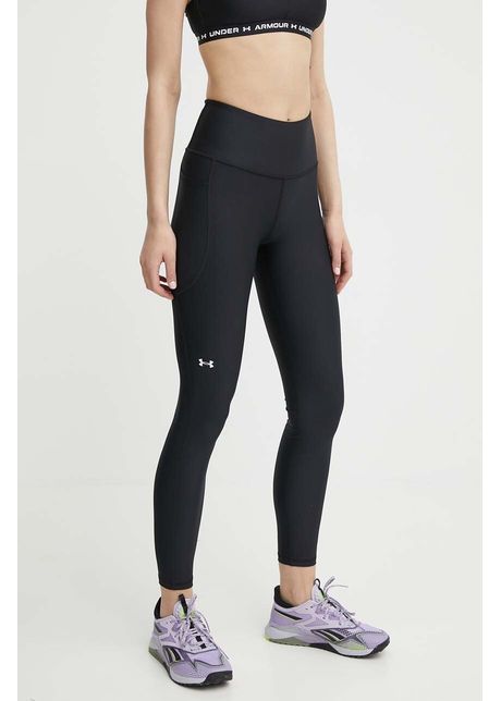 Under armour leggins de antrenament hg armour hirise culoarea negru neted 1365336
