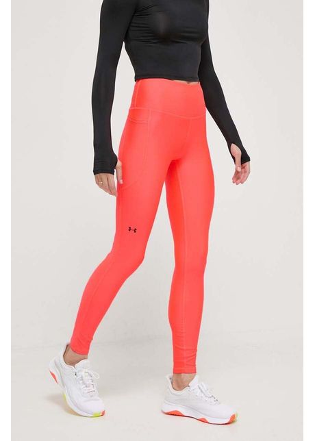Under armour leggins de antrenament hg armour hirise culoarea rosu neted 1365336