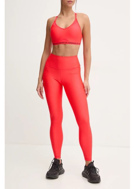 Under armour leggins de antrenament hg armour hirise culoarea rosu neted 1365336