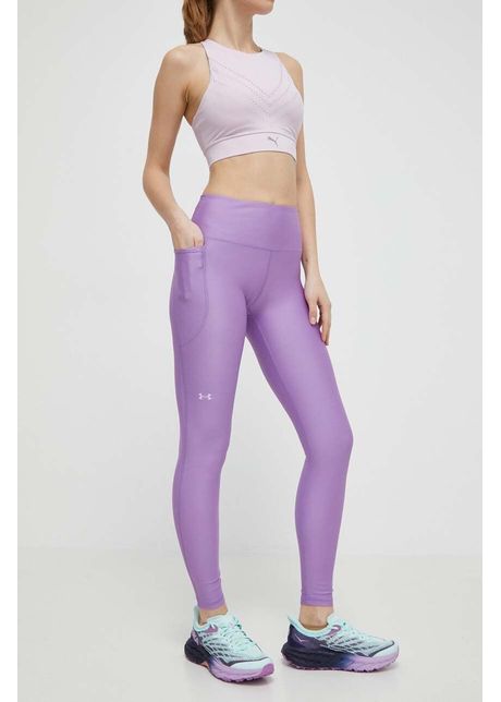 Under armour leggins de antrenament hg armour hirise culoarea violet neted 1365336
