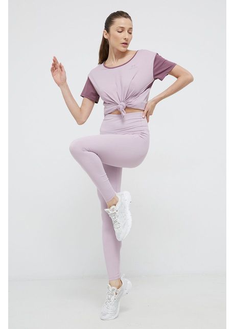 Under armour leggins de antrenament meridian femei culoarea violet neted 1355916 001