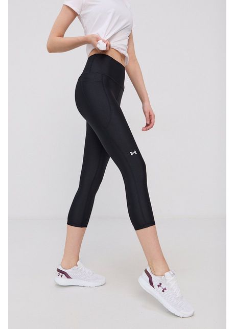 Under armour pantaloni 1365334 femei culoarea negru material neted