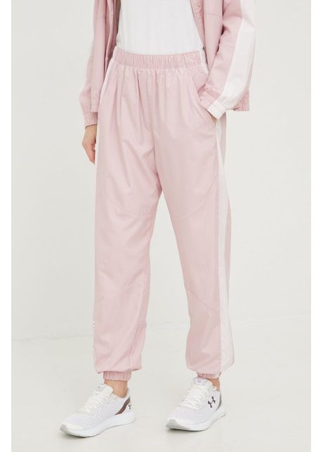 Under armour pantaloni de antrenament femei culoarea roz neted