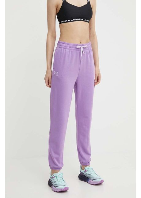 Under armour pantaloni de antrenament rival culoarea violet neted