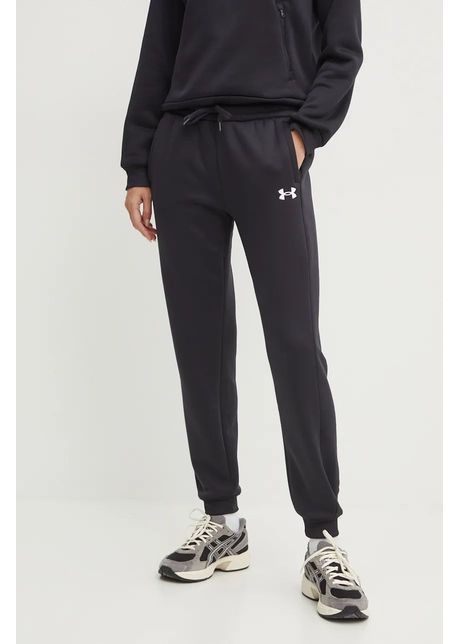 Under armour pantaloni de trening armour fleece culoarea negru neted 1386510