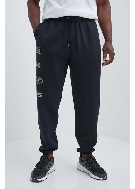 Under armour pantaloni de trening culoarea negru cu imprimeu