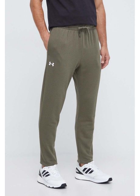 Under armour pantaloni de trening culoarea verde neted