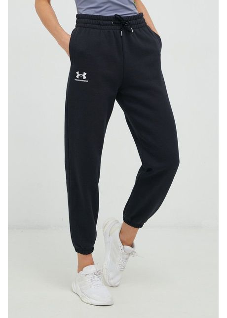 Under armour pantaloni de trening femei culoarea negru neted