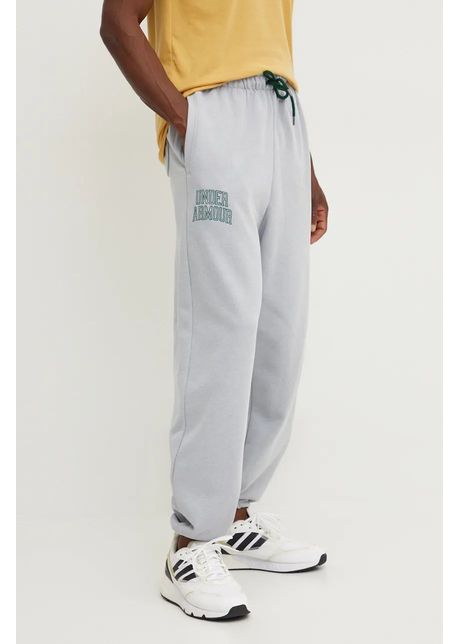 Under armour pantaloni de trening icon hwt terry culoarea gri uni 1386551