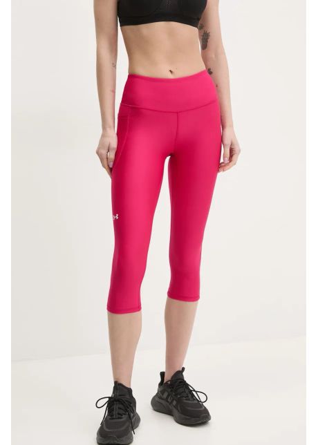 Under armour pantaloni femei culoarea bordo neted