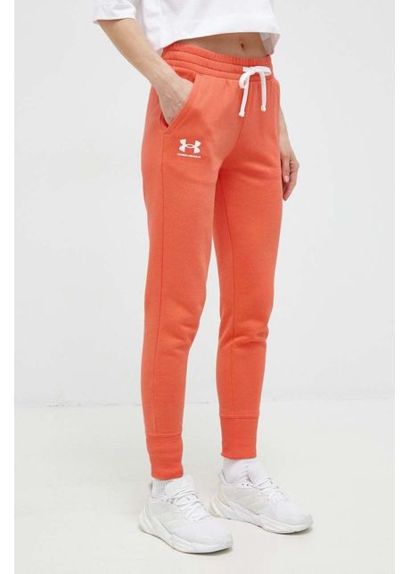 Under armour pantaloni femei culoarea portocaliu melanj 1356416 035