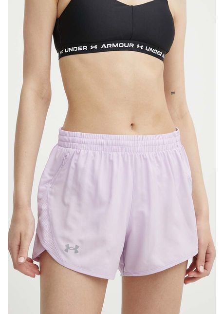 Under armour pantaloni scur i de alergare fly by culoarea violet neted high waist