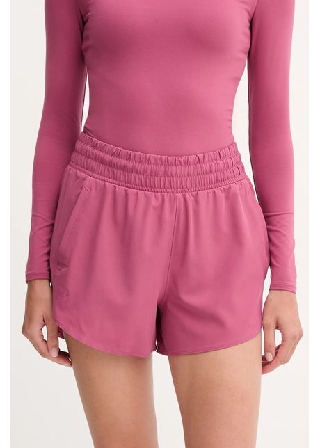Under Armour pantaloni scurți de antrenament Flex culoarea roz, uni, high waist
