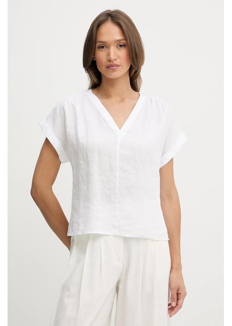 United colors of benetton bluz din in culoarea alb uni 5bmldq0br