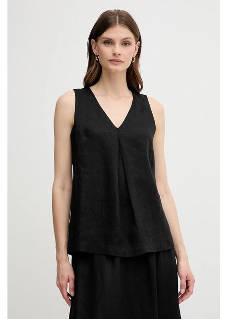 United colors of benetton bluz din in culoarea negru neted 5bmldq06w