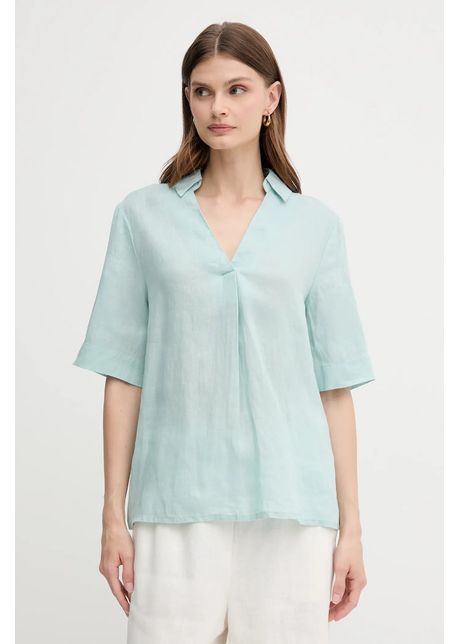 United colors of benetton bluz din in culoarea turcoaz uni 5bmldq0b6