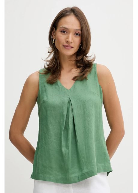 United colors of benetton bluz din in culoarea verde neted 5bmldq06w