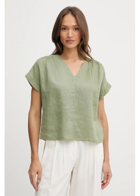 United colors of benetton bluz din in culoarea verde uni 5bmldq0br