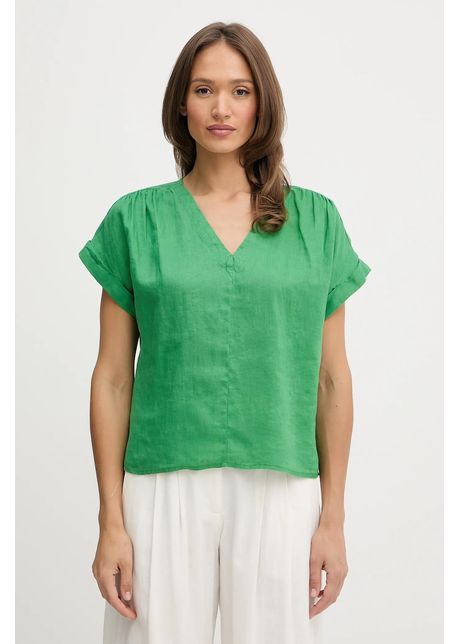 United colors of benetton bluz din in culoarea verde uni 5bmldq0br