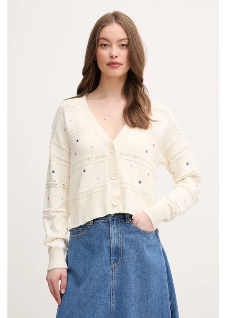 United colors of benetton cardigan din bumbac femei culoarea bej 10c1e604w