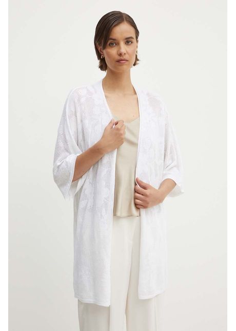United colors of benetton cardigan femei culoarea alb light
