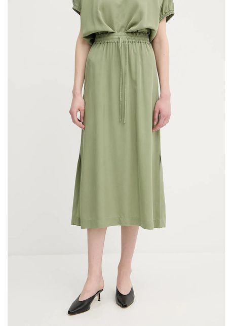 United colors of benetton fust culoarea verde midi evazati 4nphd004s