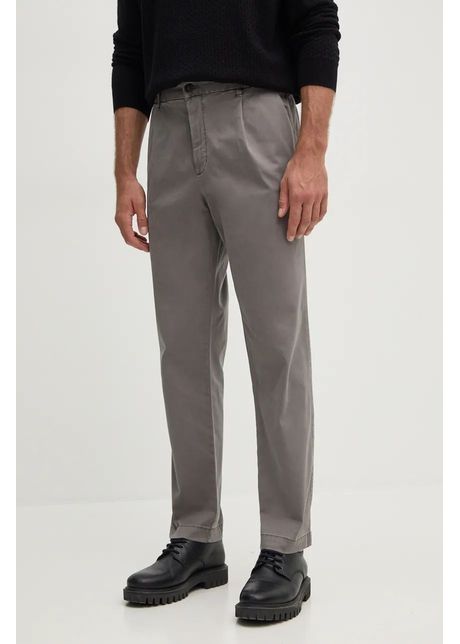 United colors of benetton pantaloni barbati culoarea gri drept 49qguf04k