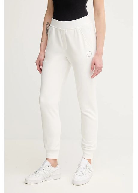 United colors of benetton pantaloni de trening culoarea alb cu imprimeu 31nb3f04e