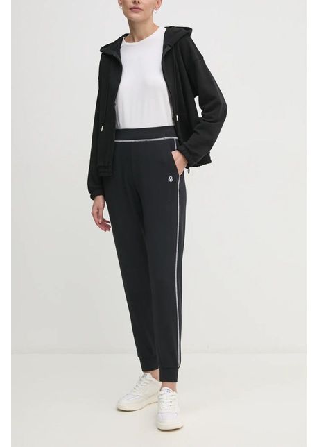 United colors of benetton pantaloni de trening culoarea negru neted 3jlc3f03t