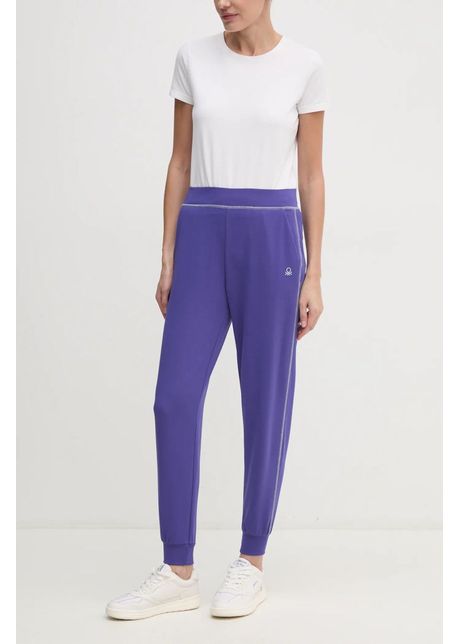 United colors of benetton pantaloni de trening culoarea violet neted 3jlc3f03t
