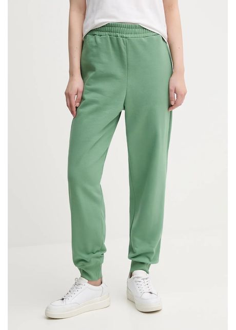 United colors of benetton pantaloni de trening din bumbac femei culoarea verde neted 3unidf01a