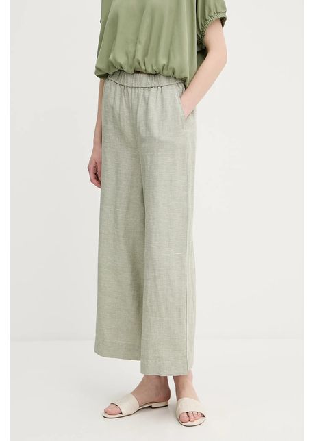 United colors of benetton pantaloni din in culoarea verde drept high waist 465xdf09j