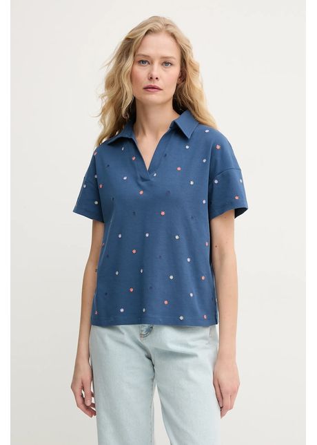 United colors of benetton polo de bumbac femei culoarea bleumarin 36qjd300x
