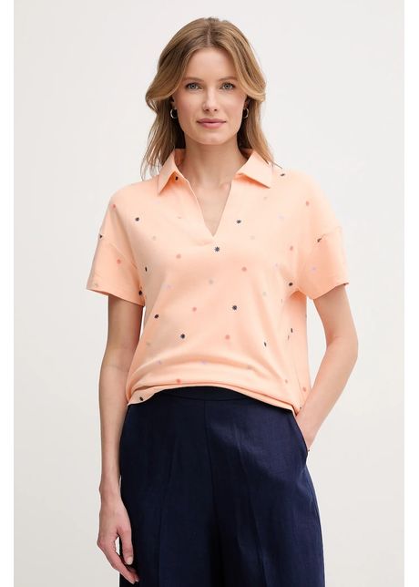 United colors of benetton polo de bumbac femei culoarea portocaliu 36qjd300x