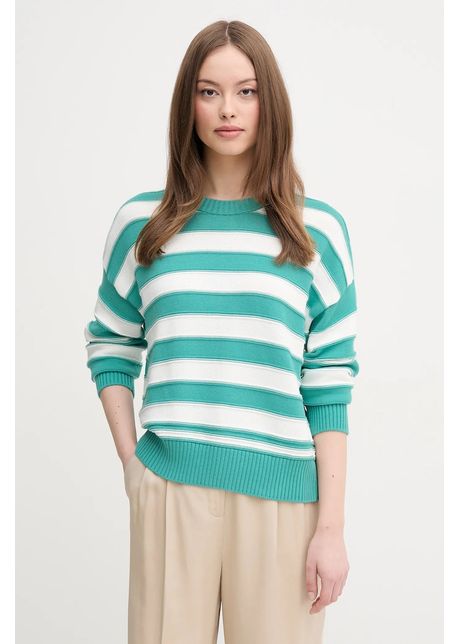 United colors of benetton pulover de bumbac femei culoarea turcoaz 1494e10cw