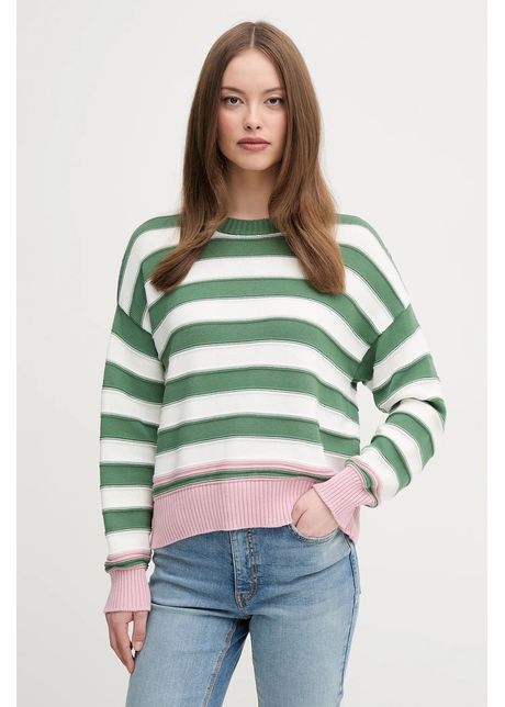 United colors of benetton pulover de bumbac femei culoarea verde 1494e10cw