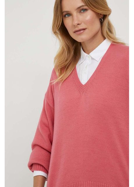 United colors of benetton pulover de lana femei culoarea roz