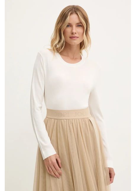 United colors of benetton pulover din amestec de m tase culoarea bej light 1zred10bl