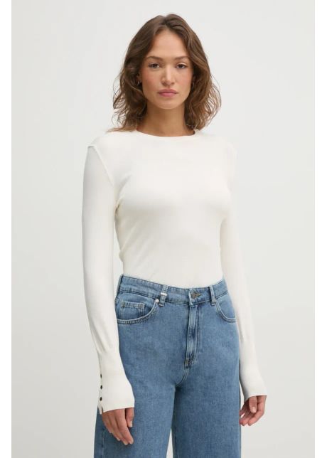 United colors of benetton pulover femei culoarea bej light 104hd10cb