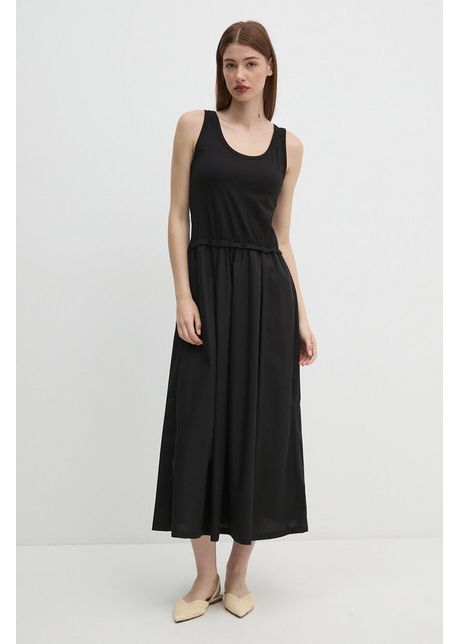 United colors of benetton rochie culoarea negru maxi evazat 4vlddv0as