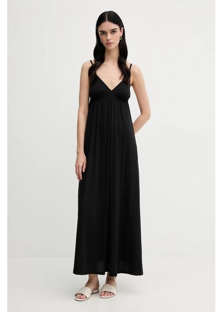 United colors of benetton rochie culoarea negru maxi evazati 3q225v00y