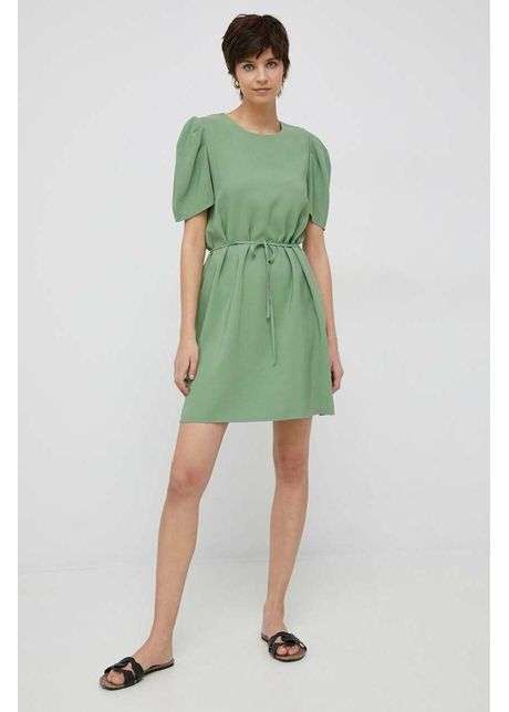United colors of benetton rochie culoarea verde mini drept