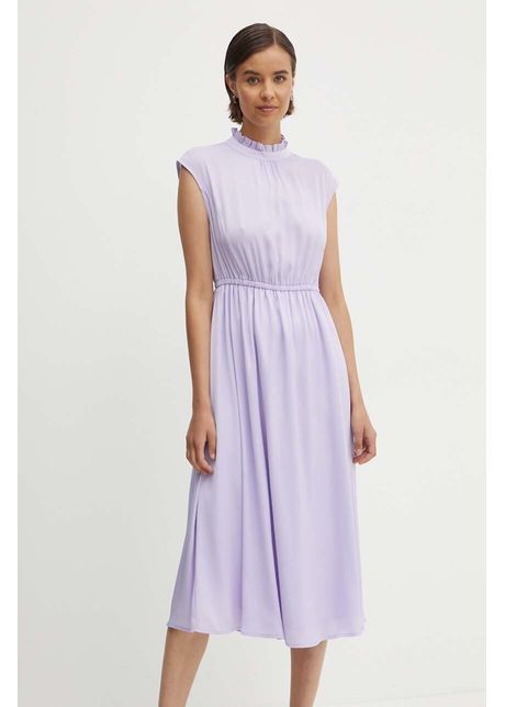 United colors of benetton rochie culoarea violet midi evazat