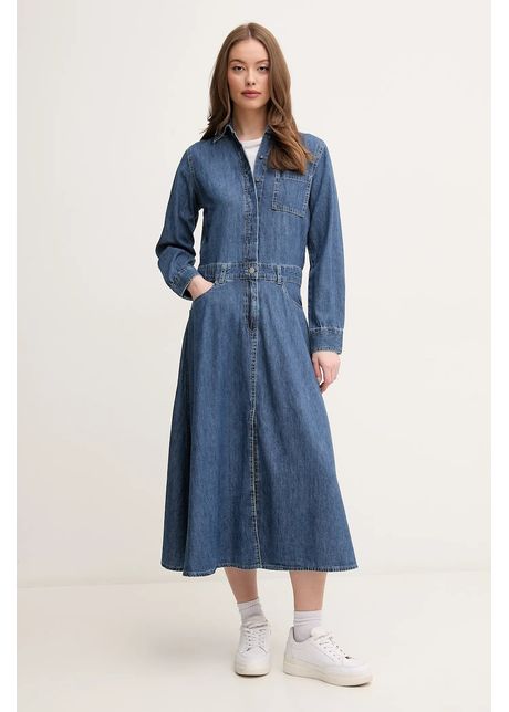 United colors of benetton rochie din denim midi dreapt 4rzkdv0b5