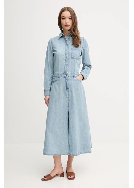 United colors of benetton rochie din denim midi dreapt 4rzkdv0b5
