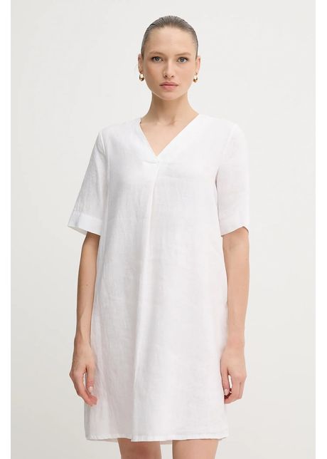 United colors of benetton rochie din in culoarea alb mini oversize 4aghdv0b0