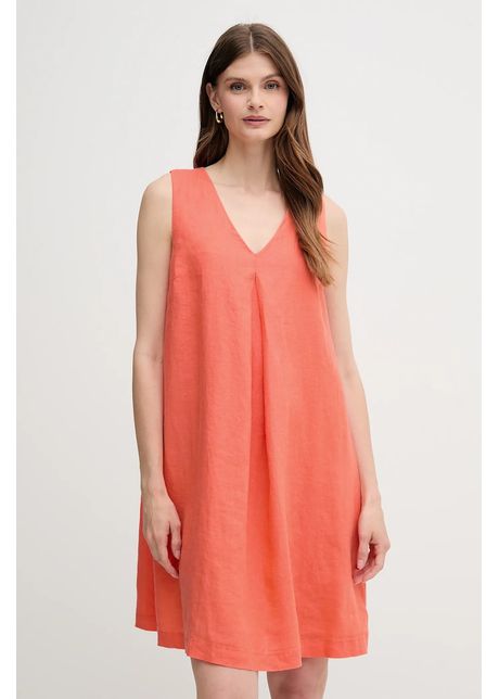United colors of benetton rochie din in culoarea portocaliu mini evazat 4aghdv0ax